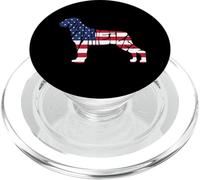 Rottweiler American Flag 4th of July Funny Dog Lover PopSockets PopGrip pour MagSafe