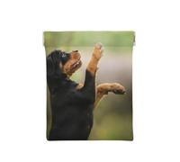 Rottweiler Animaux Chiot Chiens Bokeh, Sac de Rangement pour Femmes, Portefeuille supérieur à Presser, Petit Porte-Monnaie, Pochette de Changement