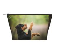 Rottweiler Animaux Chiot Chiens Bokeh, Trousse de Toilette Trousse de Maquillage Sac à cosmétiques Trousse de Toilette de Voyage Portable