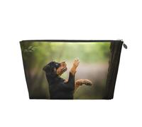 Rottweiler Animaux Chiot Chiens Bokeh, Trousse de Toilette Trousse de Maquillage Sac à cosmétiques Trousse de Toilette de Voyage Portable