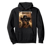 Rottweiler au Look Cowboy au Design Western Sweat à Capuche