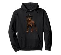 Rottweiler au Look Cowboy au Design Western Sweat à Capuche