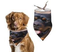 Rottweiler Bandana pour chien en coton doux lavable au quotidien en été durable Triangle réversible Convient pour les chiens et chats de petite, moyenne et grande taille