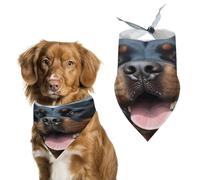 Rottweiler Bandana pour chien en coton doux lavable au quotidien en été durable Triangle réversible Convient pour les chiens et chats de petite, moyenne et grande taille