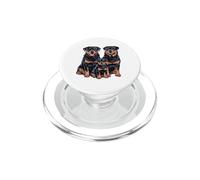 Rottweiler - Dessin Artistique de Famille de Chiots PopSockets PopGrip pour MagSafe