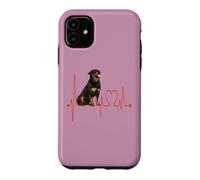 Rottweiler Dog Heartbeat EKG Pulse Mes Chiens sont Mon Cardio Coque pour iPhone 11