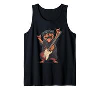Rottweiler Dog Rockstar Guitare électrique Solo Metal Graphic Débardeur