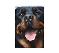 Rottweiler Drapeau de jardin avec tête de langue de chien 61 x 91 cm - Ne se décolore pas - Double face - Bannière décorative pour cour, porche, pelouse