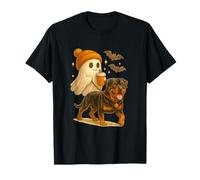 Rottweiler Halloween Ghost Walking Rottweiler Dog T-Shirt