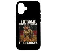 Rottweiler Humoristique Gassi T pour maîtresses et maîtres Coque pour iPhone 16