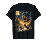Rottweiler Hurlant à la Lune Meme | Style rétro des années 90 T-Shirt