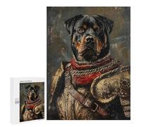 Rottweiler in Armor Painting Puzzle 1000 Pièces Educa Jouet en Bois Cadeau Unique Décoration Intérieure Jeu Éducatif Challenge Toy Adultes Et Enfants À Partir De 14 Ans 500 PCS