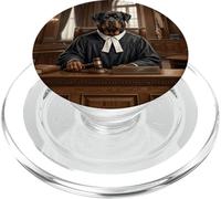 Rottweiler Judge Courtroom Portrait de Chien Art juridique PopSockets PopGrip pour MagSafe