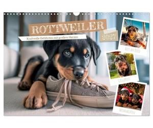 Rottweiler - Kraftvolle Gefährten mit großem Herzen (Wandkalender 2027 DIN A3 quer), CALVENDO Monatskalender: Treue Begleiter durchs ganze Jahr
