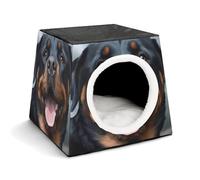 Rottweiler Nichoir confortable pour animaux de compagnie avec tête de langue pour animaux de compagnie Capsule d'espace chaude et douce Maison pour animaux domestiques pour chats d'intérieur Petits et