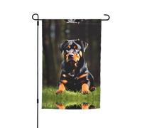 Rottweiler Papier peint imprimé drapeau de jardin pelouse villa drapeau décoratif pour extérieur, cour, maison, extérieur, terrasse, pelouse