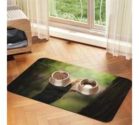 Rottweiler Pets Puppy Dogs Bokeh,Waterproof Pet Feeding Mat,PU Leather Placemats for Cat Dog Water Bowl,Food Mats,30x45cm