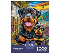 Rottweiler Puzzle 1000 Pièces Difficile Puzzles pour Adults DIY Jigsaw Puzzle Casse-tête De Jeu Familial Jouets De Défi 70x50cm/1000pcs