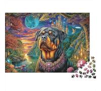 Rottweiler Puzzle 1000 Pièces Difficile Puzzles pour Adults DIY Jigsaw Puzzle Casse-tête De Jeu Familial Jouets De Défi 52x38cm/1000pcs