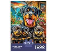 Rottweiler Puzzle 1000 Pièces pour Adultes Et Enfants Difficile DIY Jigsaw Puzzle Casse-tête De Jeu Familial Jouets De Défi 52x38cm/1000pcs