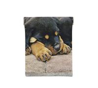 Rottweiler Sleeping Dogs Animaux Chiots Petit, Sac de Rangement pour Femmes, Portefeuille supérieur à Presser, Petit Porte-Monnaie, Pochette de Changement