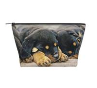 Rottweiler Sleeping Dogs Animaux Chiots Petit, Trousse de Toilette Trousse de Maquillage Sac à cosmétiques Trousse de Toilette de Voyage Portable