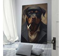 Rottweiler The Gangster Art Poster Print Artworks Canvas Poster Wall Art Prints Home Modern Decor Birthday Party Decor 24x36inch (60x90cm)