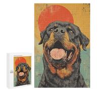 Rottweiler Wall Art Print Puzzle 1000 Pièces Educa Jouet en Bois Cadeau Unique Décoration Intérieure Jeu Éducatif Challenge Toy Adultes Et Enfants À Partir De 14 Ans 1000 PCS