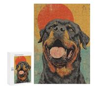 Rottweiler Wall Art Print Puzzle 300 Pièces Educa Jouet en Bois Cadeau Unique Décoration Intérieure Jeu Éducatif Challenge Toy Adultes Et Enfants À Partir De 14 Ans 300 PCS