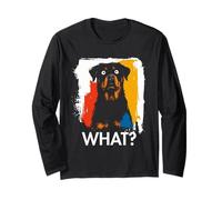 Rottweiler What? Dog Meme Rottweiler Dire Chien drôle Manche Longue