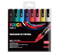 Posca Marqueurs PC-5M fluorescents multicolores pour enfants 8 pièces