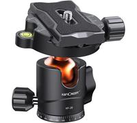 Rotule Ball Tête Vis 3/8" En Aluminium Ball Head Adaptateur 360° Rotatif Avec Plaque Rapide De Vis 1/4" Pour Trépied Et Caméra Charge Max 8Kg[YIN4186207]