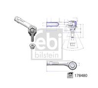 Rotule de direction Essieu avant droit 178480 FEBI BILSTEIN pour FORD ECOSPORT