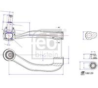 1x Rotule de barre de connexion FEBI BILSTEIN 186129 convient pour MAN VW