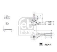 Rotule de direction Essieu avant gauche 183068 FEBI BILSTEIN pour KIA HYUNDAI