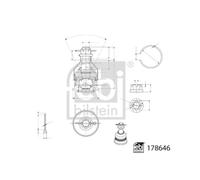 FEBI BILSTEIN Rotule de suspension 178646 pour essieu avant gauche/droit
