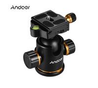 Rotule de trépied Andoer 36 mm en alliage d'aluminium, capacité de charge de 3 kg, plateau à dégagement rapide avec niveaux à bulle
