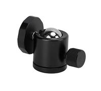 Rotule de trépied |Support de caméra Rotatif à 360° en Alliage d'aluminium |Rotule Universelle pour Reflex numérique/sans Miroir/Smartphone |Vis 1/4", 90g léger (Black)