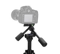 Rotule de Trépied, Tête de Trépied à Tête Sphérique à Amortissement Hydraulique à Roulement de Charge élevé 3D à Double Poignée avec échelle Horizontale à 360 Degrés pour la