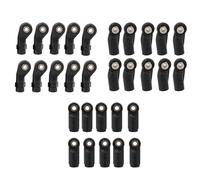 Rotule de Voiture RC, tête de rotule de tringlerie d'extrémité de Tige 10PCS M4 Compatible avec Crawler axiale SCX 1/10 RC(Side Bent)