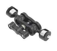 Rotule double multifonction en alliage d'aluminium 1/4 po à rotation à 360