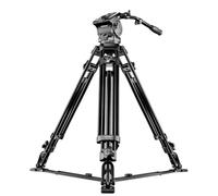 Rotule professionnelle, à mouvements fluides avec système flexible Counter Balance et niveau à bulle rétro-éclairé, aluminium de grande qualité, capacité de charge max. : env. 14 kg, idéal pour les caméras vidéo et DSLR professionnels.