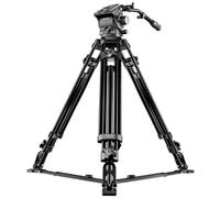 Rotule professionnelle, à mouvements fluides avec systèmes flexibles de friction et Counter Balance, niveau à bulle rétro-éclairé, aluminium de grande qualité, capacité de charge max. : env. 19 kg, idéal pour les caméras vidéo et DSLR professionnels.