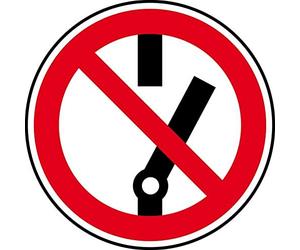 Rótulo de advertencia de híbrido: interruptor para trabajos en vehículos híbridos y eléctricos