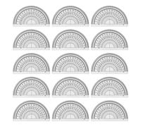 Rotumier Semi-Circulaire En 15 Parties, Prosperutor Transparent En Plastique, Outils De Peinture Étudiante, Dispositif De Mesure À 180 Degrés, Fournitures De Bureau Et D'Aide Scolaire