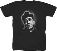 ROU Don Camillo Peppone T-shirt rétro Oldschool Kult Comedy Comedy pour homme Noir/blanc, Noir , XXL