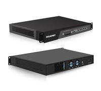 ROUAFWIT 1U Cabinet Firewall Appliance 10GBe, Core i3-12100, 4 x SFP+ X710 10Gbe, 6 x i226V 2.5GbE LAN, OPNsense, Network Rackmount, DDR4 32G RAM 512G SSD