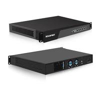 ROUAFWIT 1U Cabinet Firewall Appliance, Core i7-14700, Network Rackmount, 6 x i226V 2.5GbE LAN, OPNsense, USB3.2/Console/VGA/GPIO, DDR4 16G RAM 128G SSD
