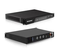 ROUAFWIT 1U Firewall Appliance 10GBe, Core i3 7100, 2 x SFP+ 82599es 10Gbe, 8 x i226V 2.5GbE LAN, OPNsense, Network Rackmount 19 inch, DDR4 16G RAM 256G SSD