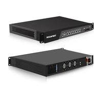 ROUAFWIT 1U Firewall Appliance 10GBe, Core i5 7500, 4 x SFP+ 82599es 10Gbe, 8 x i226V 2.5GbE LAN, OPNsense, 19 inch Network Rackmount, DDR4 16G RAM 128G SSD